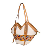 Cordate Handmade Leather Carving Bag White Women Fashion Bag